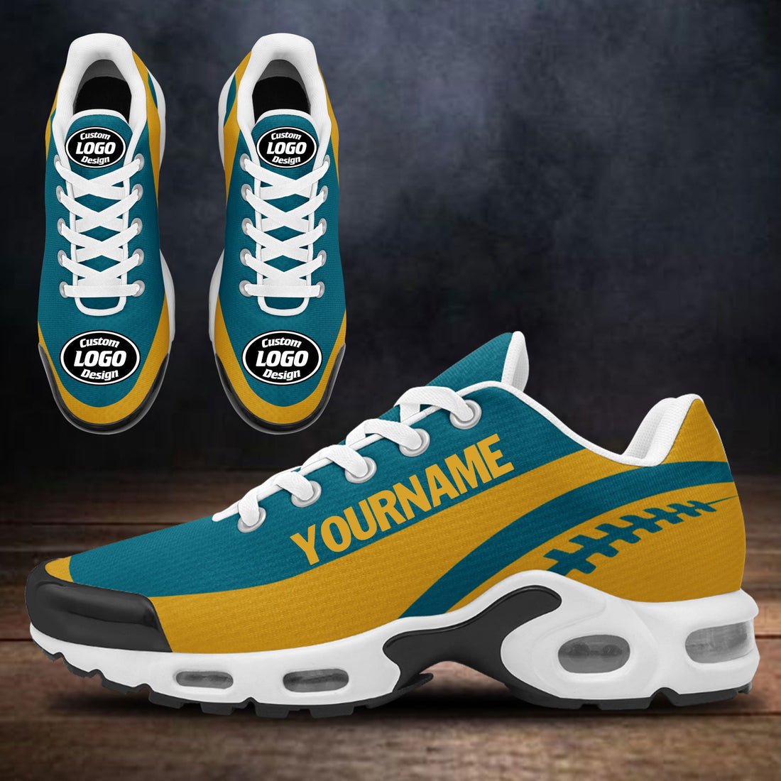Client Gifts,Custom Cyan Yellow TN Shoes Personalized Sneakers TN-D020077-16