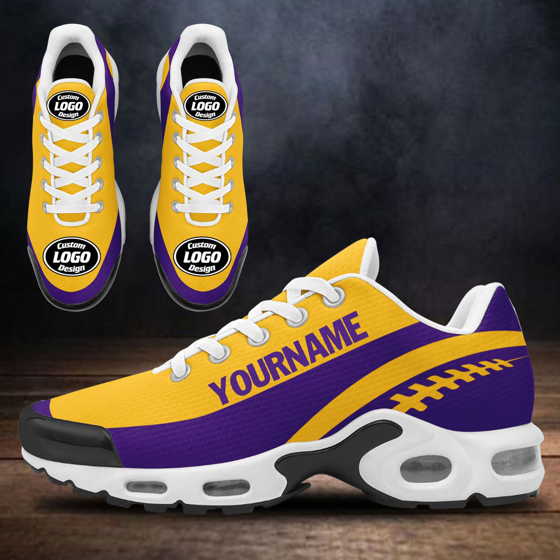 Client Gifts,Custom Yellow Purple TN Shoes Personalized Sneakers TN-D020077-17