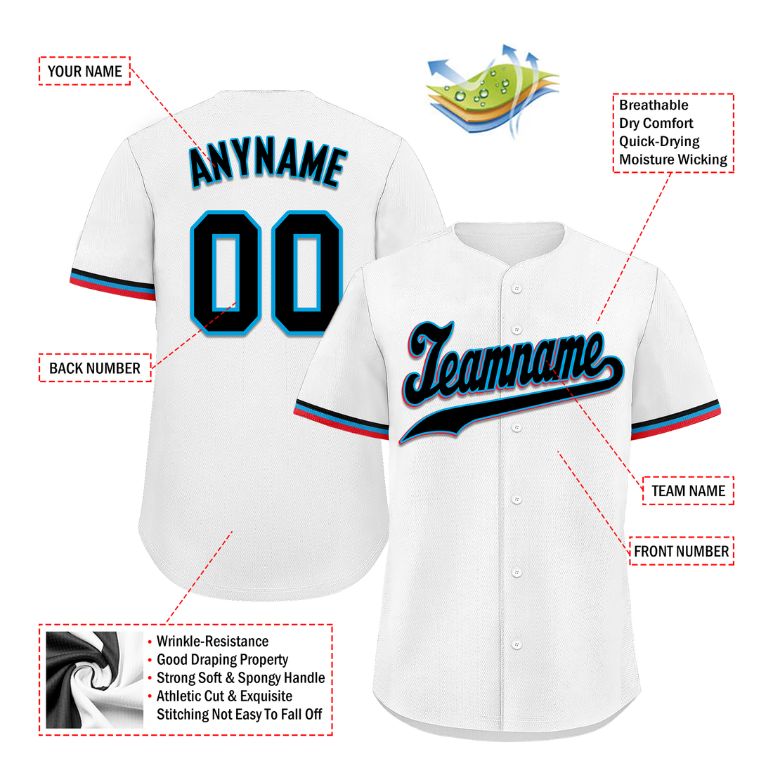 Unique Gift,Custom White Classic Style Black Personalized Authentic Baseball Jersey BSBJ01-bd0face