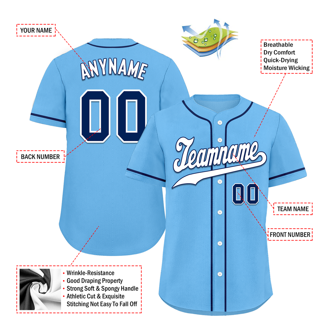 Unique Gift,Custom Aqua Classic Style White Personalized Authentic Baseball Jersey BSBJ01-bd0fa0d