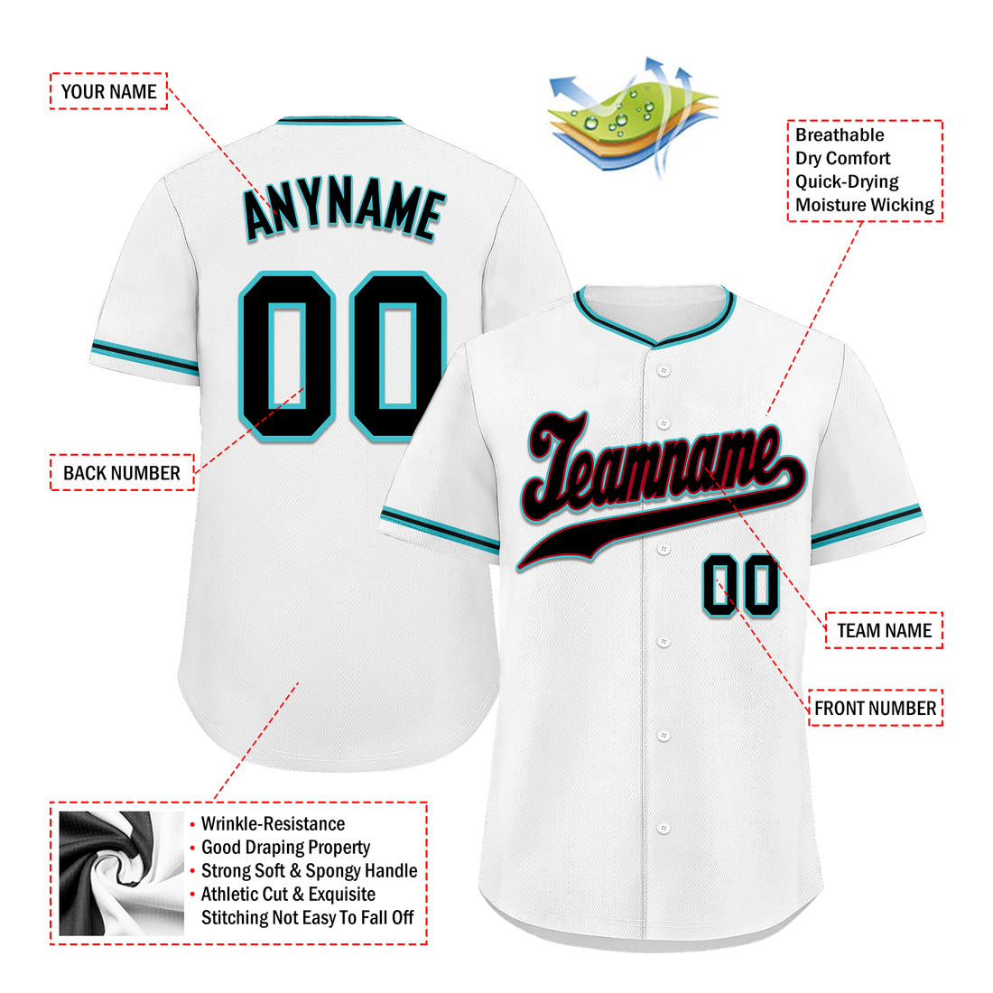 Unique Gift,Custom White Classic Style Black Personalized Authentic Baseball Jersey BSBJ01-bd0faed