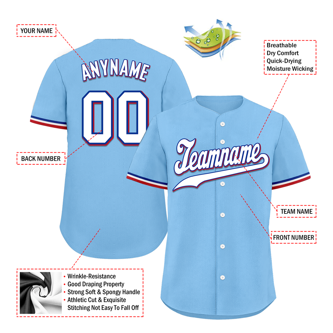 Unique Gift,Custom Cyan Classic Style White Personalized Authentic Baseball Jersey BSBJ01-bd0fabd