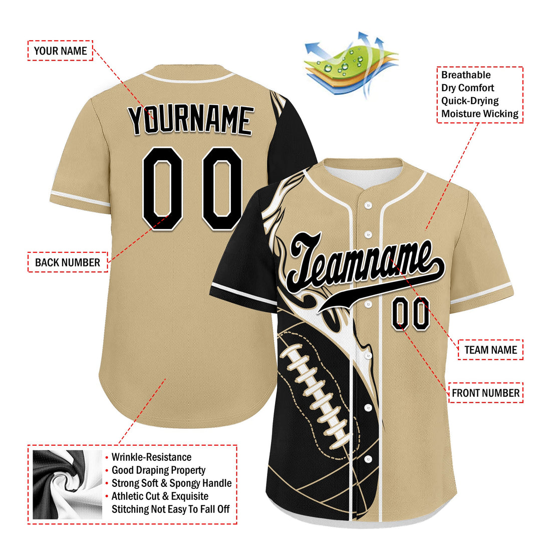 Custom Yellow Black Classic Style Personalized Authentic Baseball Jersey UN002-D0b0a00-a8
