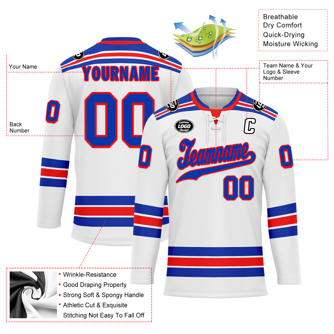 Client Gifts,Custom White Blue Personalized Hockey Jersey HCKJ01-D0a7008