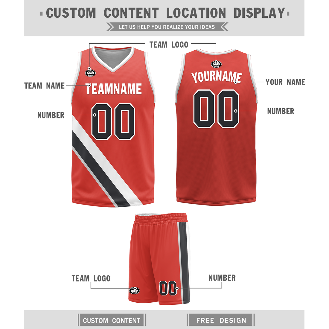 Gift Ideas,Custom White Red Classic Style Reversible Basketball Uniform Personalized BBJR-D017037