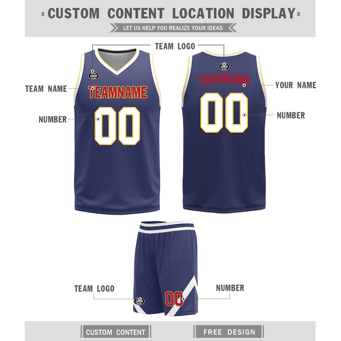 Gift Ideas,Custom White Blue Classic Style Reversible Basketball Uniform Personalized BBJR-D017030