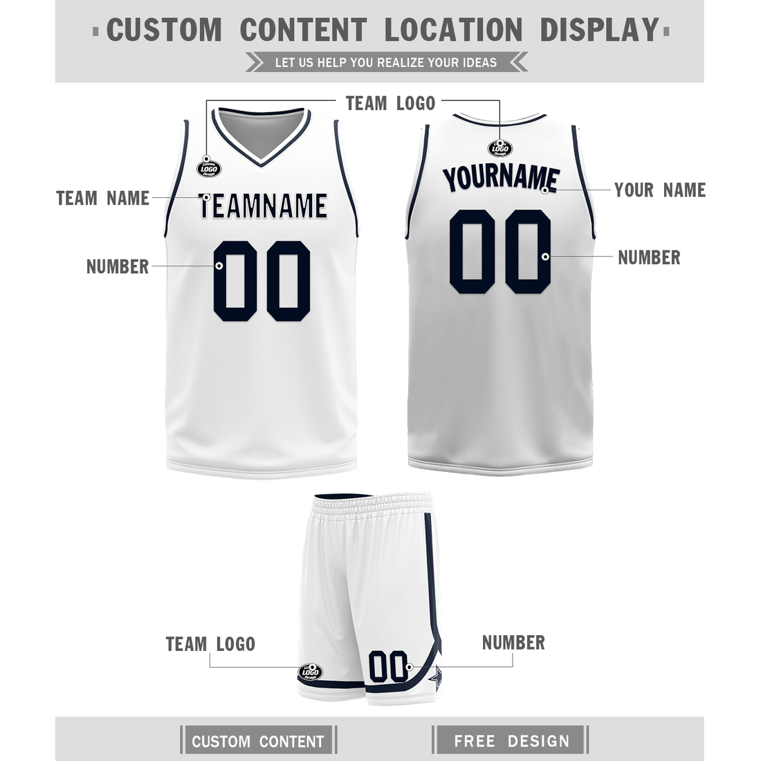 Corporate Gifts,Custom Blue White Classic Style Reversible Basketball Uniform Personalized BBJR-D017056