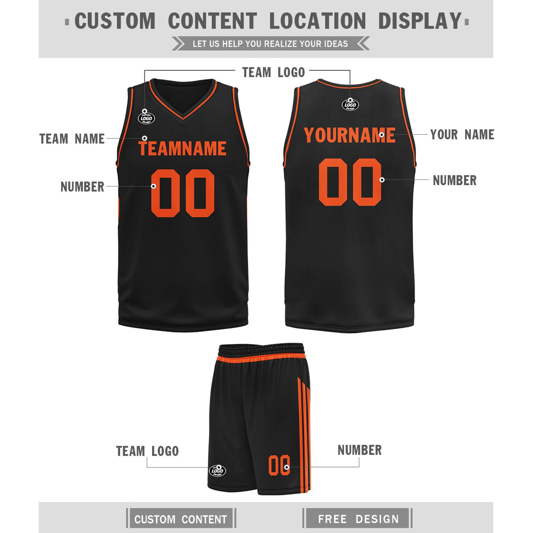 Gift Ideas,Custom Black Classic Style Sports Uniform Basketball Jersey BBJ01-D020105-7