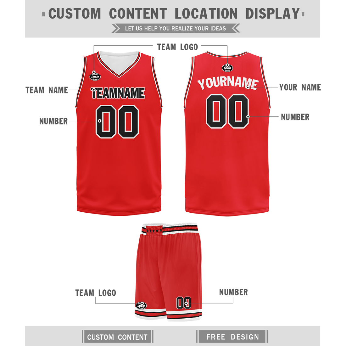 Unique Gift,Custom Red Classic Style Sports Uniform Basketball Jersey BBJ01-bd0a700e