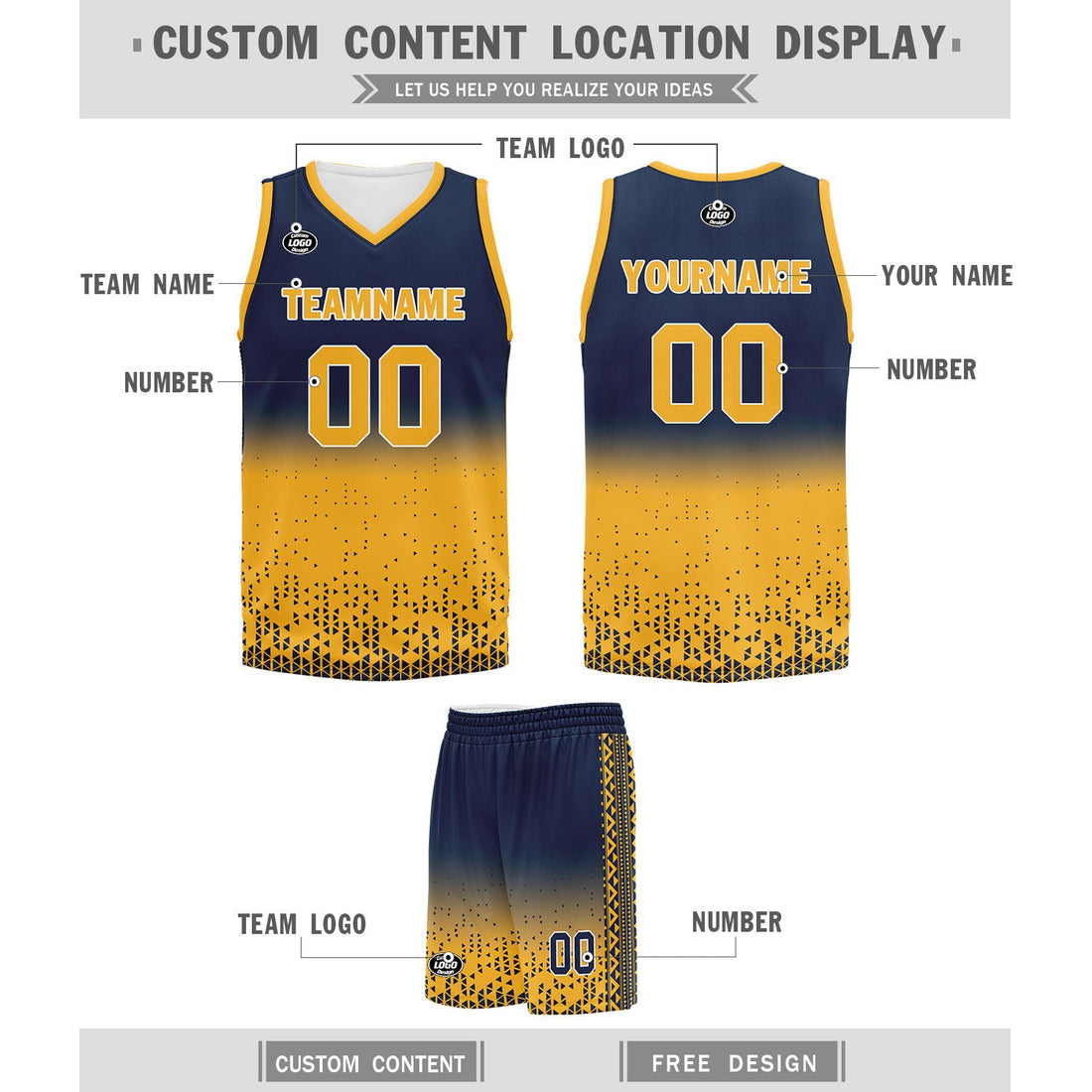 Client Gifts,Custom Blue Yellow Fade Fashion Sports Uniform Basketball Jersey BBJ01-D020102-6