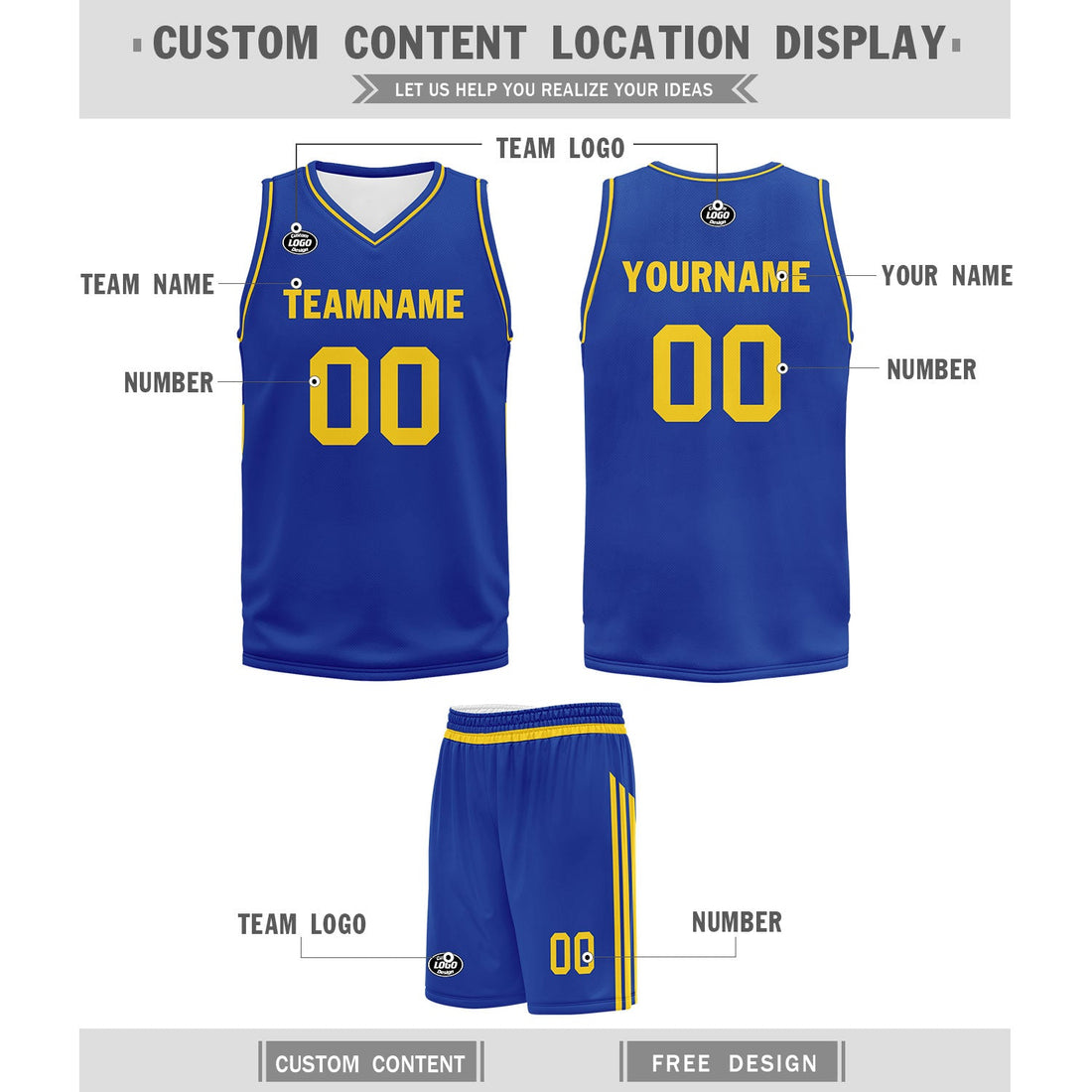 Gift Ideas,Custom Blue Classic Style Sports Uniform Basketball Jersey BBJ01-D020105-12