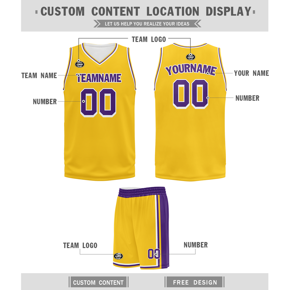 Unique Gift,Custom Yellow Classic Style Sports Uniform Basketball Jersey BBJ01-bd0a70cd