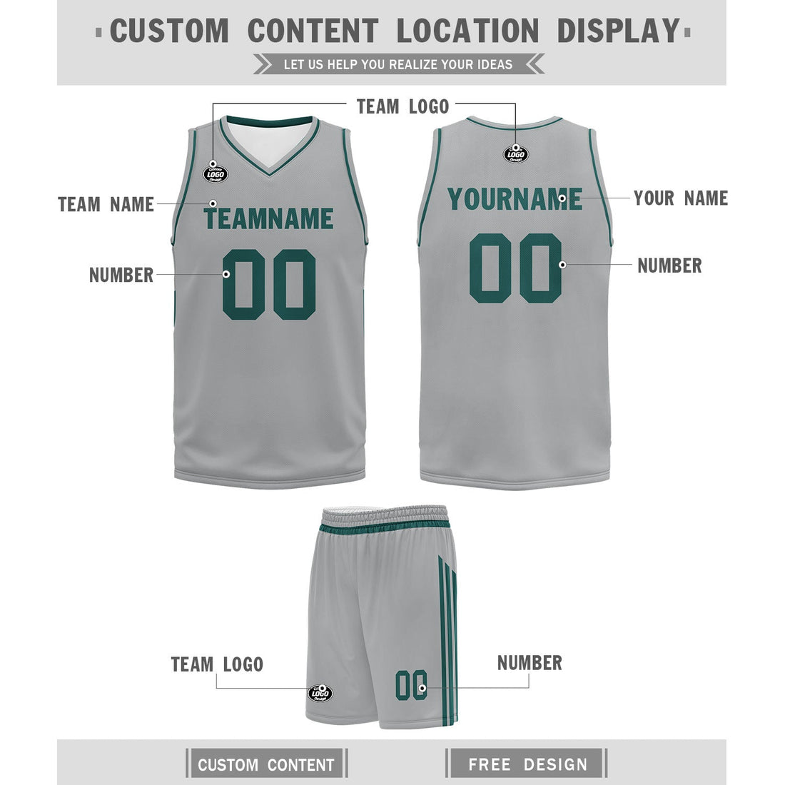 Gift Ideas,Custom Gray Classic Style Sports Uniform Basketball Jersey BBJ01-D020105-20
