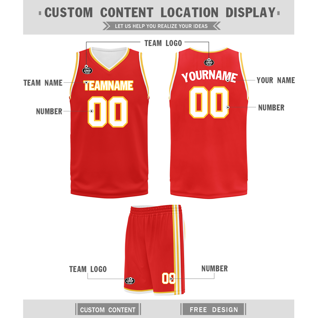 Unique Gift,Custom Red Classic Style Sports Uniform Basketball Jersey BBJ01-bd0a70b7
