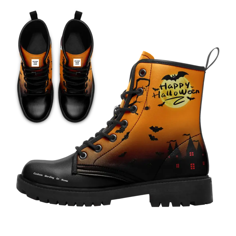 Luxury Gifts,Personalized Bat Boots, Custom Pumpkin Boots, Stylish and