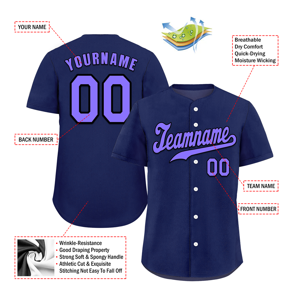Corporate Gifts,Custom Blue Classic Style Purple Authentic Baseball Jersey