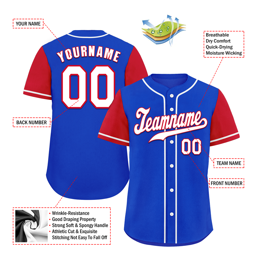 Corporate Gifts,Custom Blue Brown Raglan Sleeves White Authentic Baseball Jersey