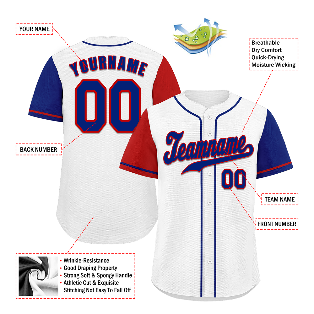 Corporate Gifts,Custom White Two Tone Blue Authentic Baseball Jersey