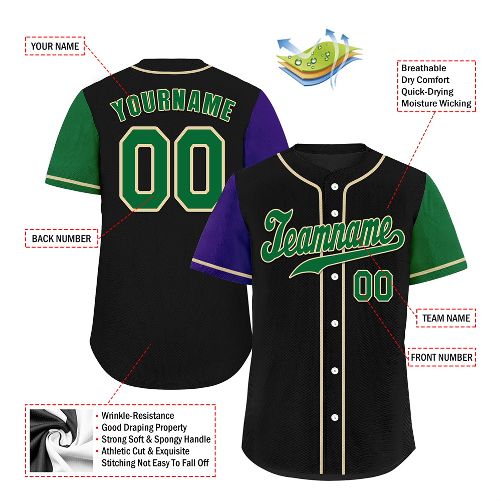 Corporate Gifts,Custom Black Two Tone Green Authentic Baseball Jersey