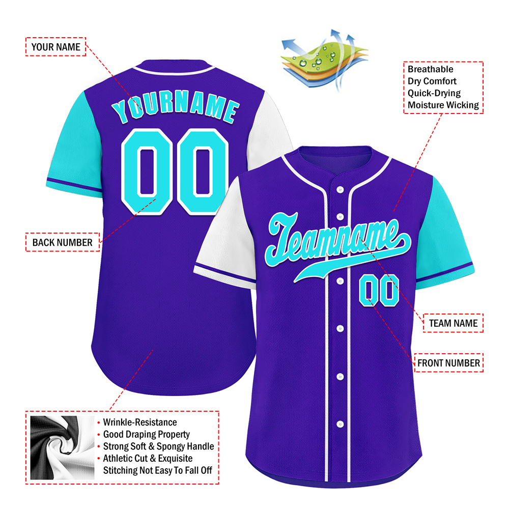 Corporate Gifts,Custom Blue Two Tone Aqua Authentic Baseball Jersey
