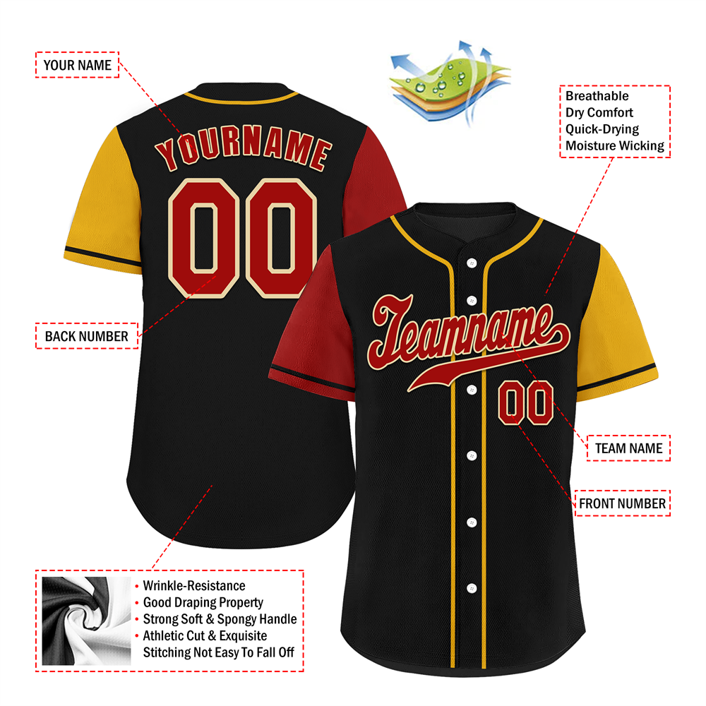 Corporate Gifts,Custom Black Two Tone Brown Authentic Baseball Jersey