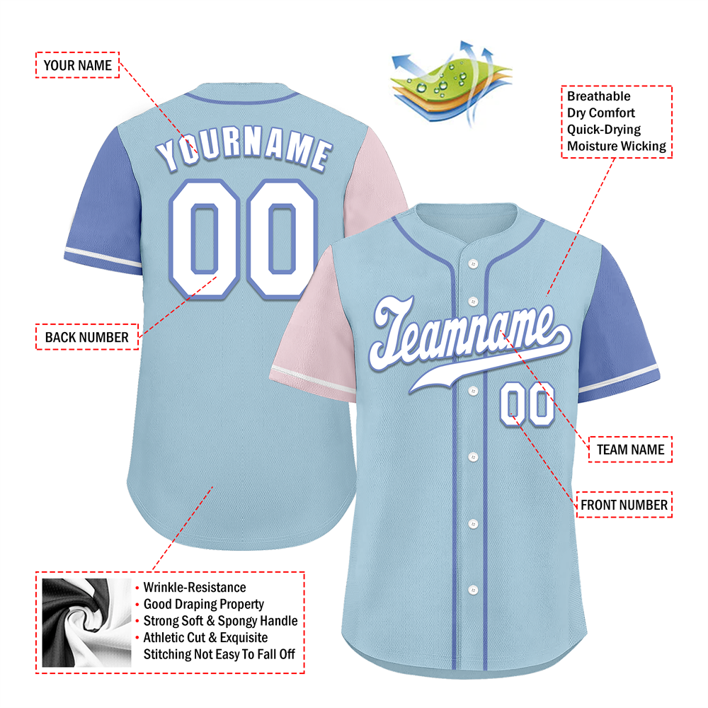 Corporate Gifts,Custom Aqua Two Tone White Authentic Baseball Jersey