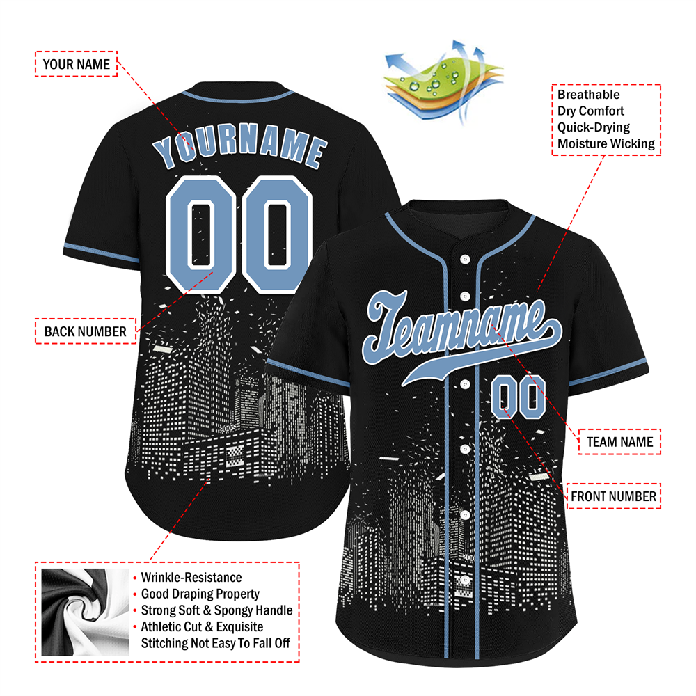 Custom Black City Edition Aqua Authentic Baseball Jersey BSBJ0a-bc0fbbf