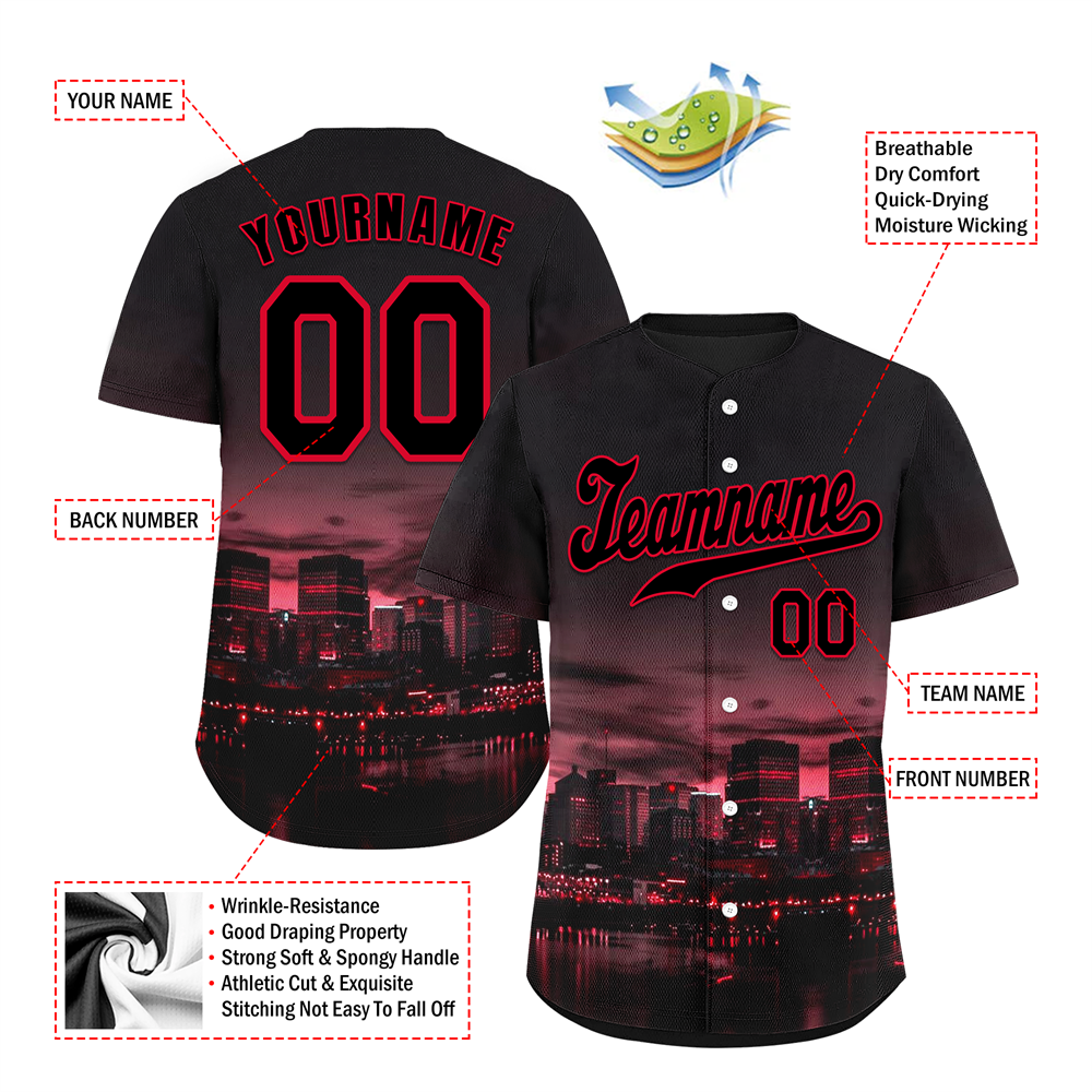 Corporate Gifts,Custom Black City Edition Black Authentic Baseball Jersey BSBJ0a-bc0fbc0