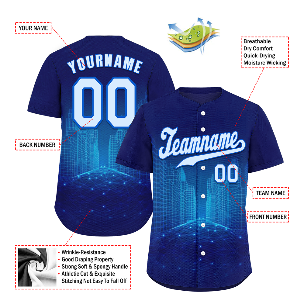 Corporate Gifts,Custom Blue City Edition White Authentic Baseball Jersey BSBJ0a-bc0fbcb
