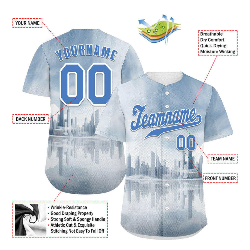 Corporate Gifts,Custom White City Edition Blue Authentic Baseball Jersey BSBJ0a-bc0fbcd