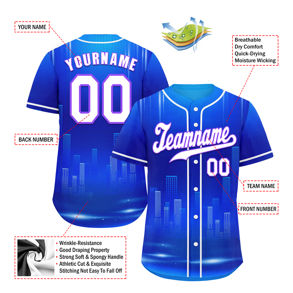 Corporate Gifts,Custom Blue City Edition White Authentic Baseball Jersey BSBJ0a-bc0fbce