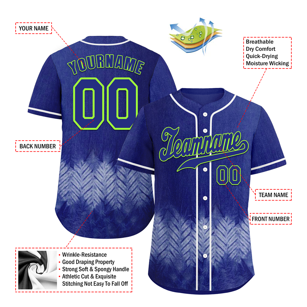 Corporate Gifts,Custom Blue Tie Dye Blue Authentic Baseball Jersey BSBJ0a-bc0fbfa