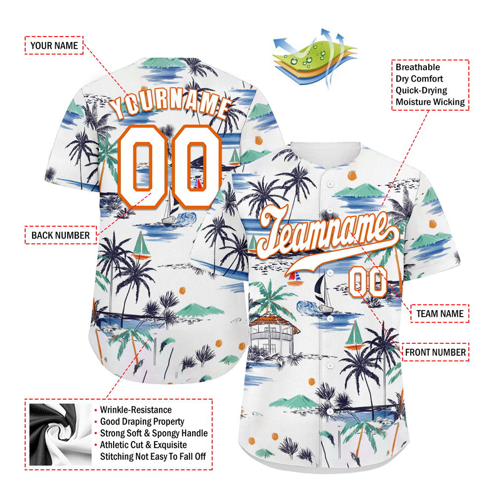 Corporate Gifts,Custom White Hawaii White Authentic Baseball Jersey BSBJ0a-bc0fbff