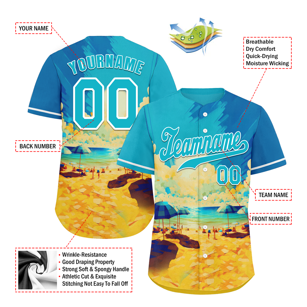 Corporate Gifts,Custom Aqua Orange Hawaii Aqua Authentic Baseball Jersey BSBJ0a-bc0fb77