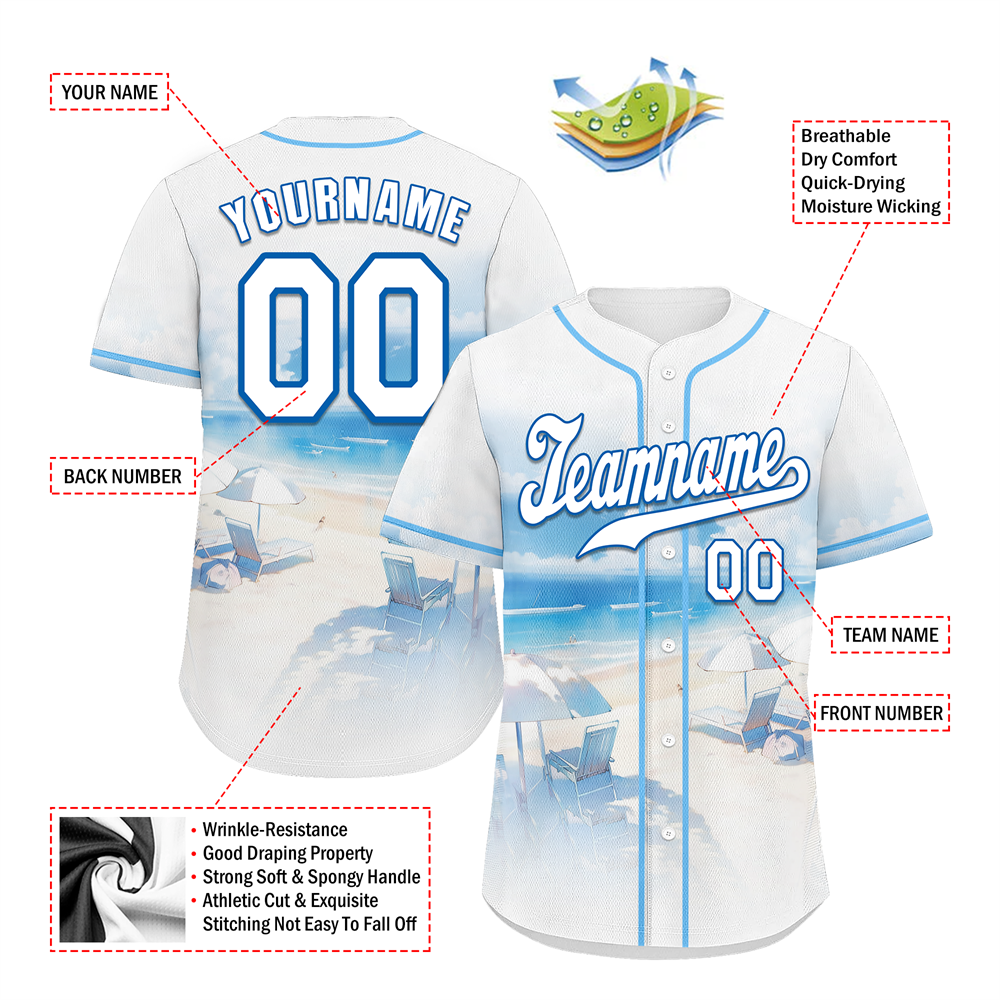 Custom White Blue Hawaii White Authentic Baseball Jersey BSBJ0a-bc0fb78