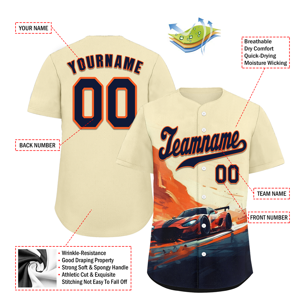 Corporate Gifts,Custom Yellow Orange Drift Fashion Black Authentic Baseball Jersey BSBJ0a-bc0fb8f