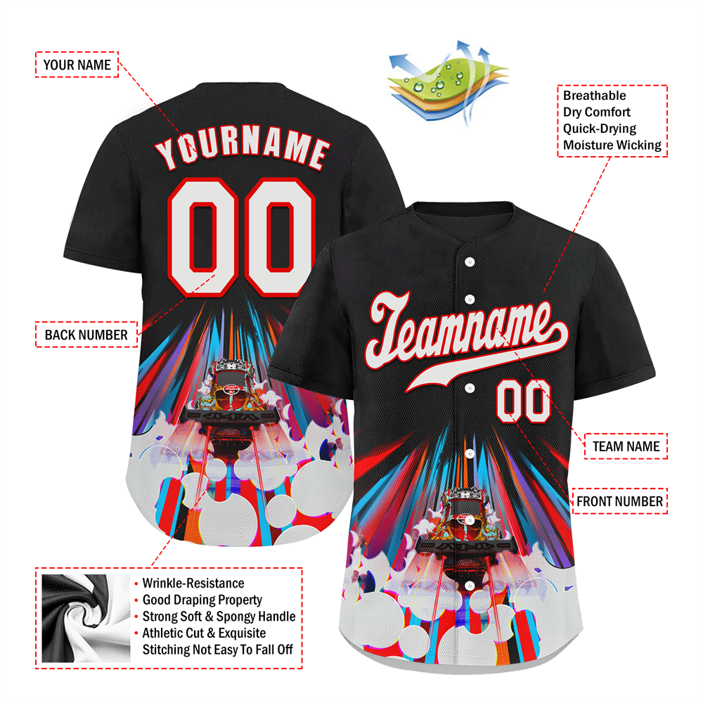 Corporate Gifts,Custom Black White Drift Fashion White Authentic Baseball Jersey BSBJ0a-bc0fb90