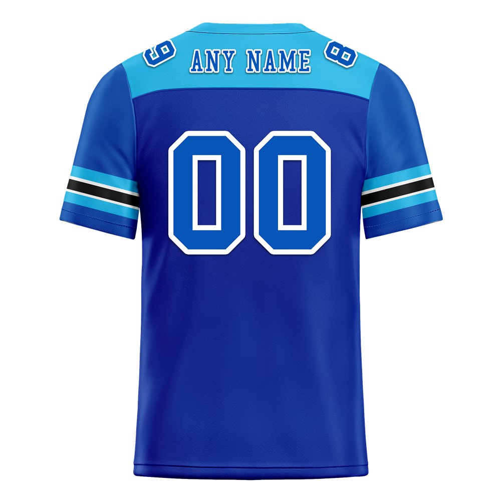 Corporate Gifts,Custom Blue Sleeve Stripes Blue Personalized Authentic Football Jersey FBJ02-bc0f0eb