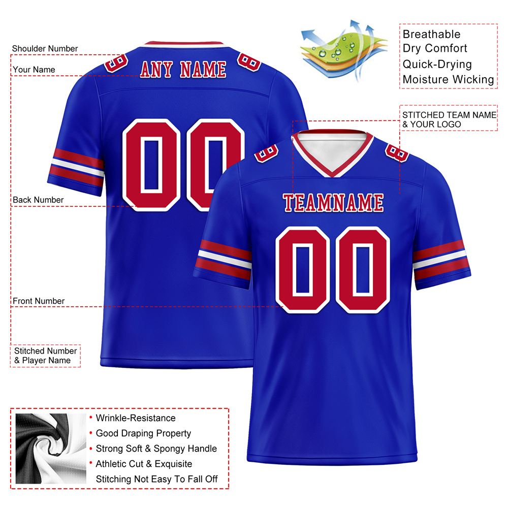 Corporate Gifts,Custom Blue Sleeve Stripes Brown Personalized Authentic Football Jersey FBJ02-bc0f07e
