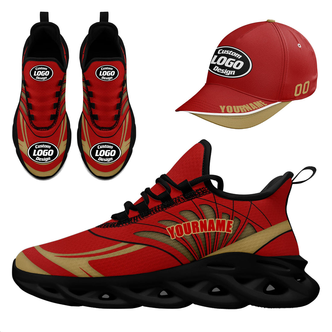 Gift Ideas,Custom MaxSoul Shoes and Hat Combo Personalized JH-D020105-21
