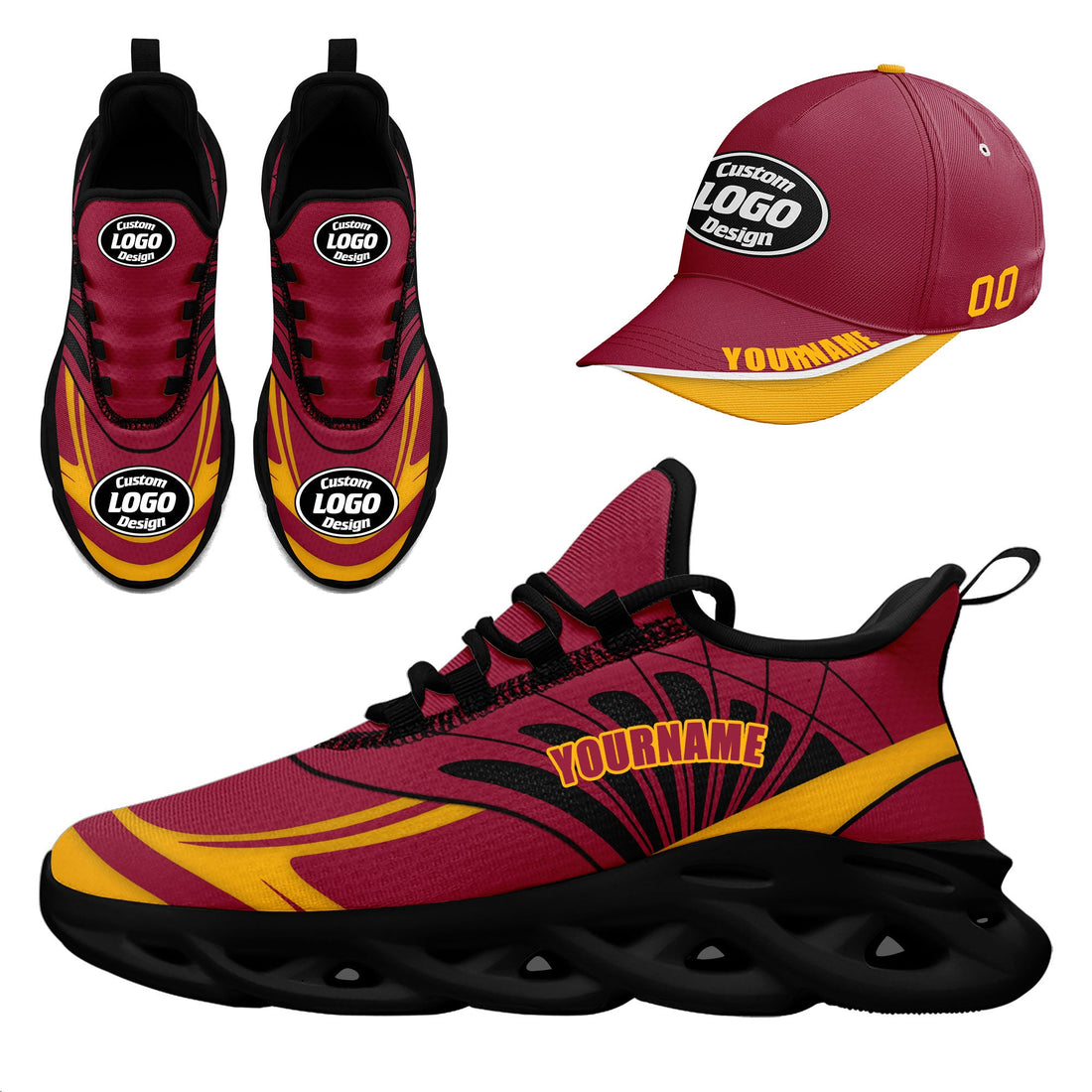 Gift Ideas,Custom MaxSoul Shoes and Hat Combo Personalized JH-D020105-2
