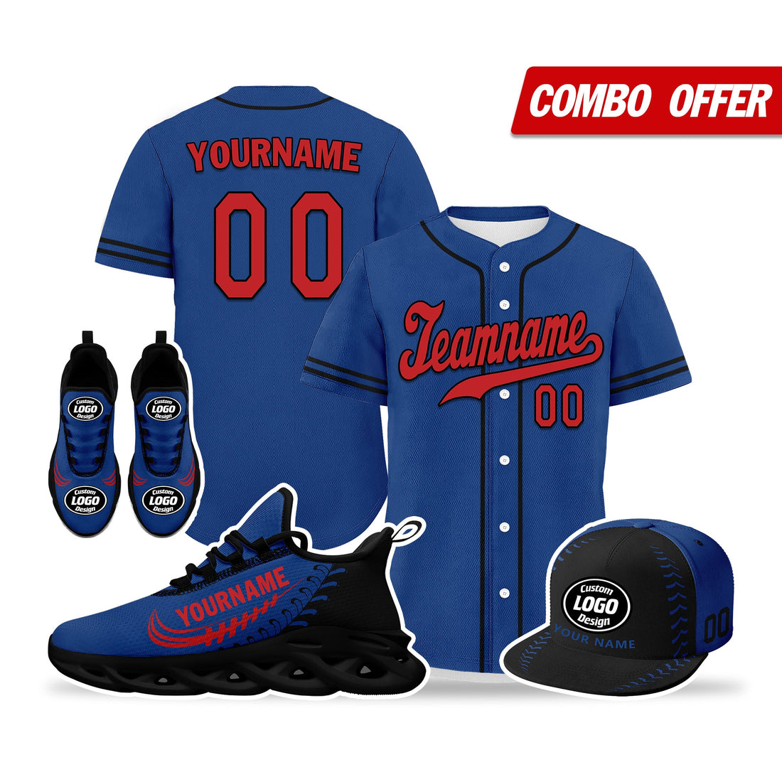 Custom Blue Jersey MaxSoul Shoes and Hat Combo Offer Personalized ZH-bd0b00e0-a0