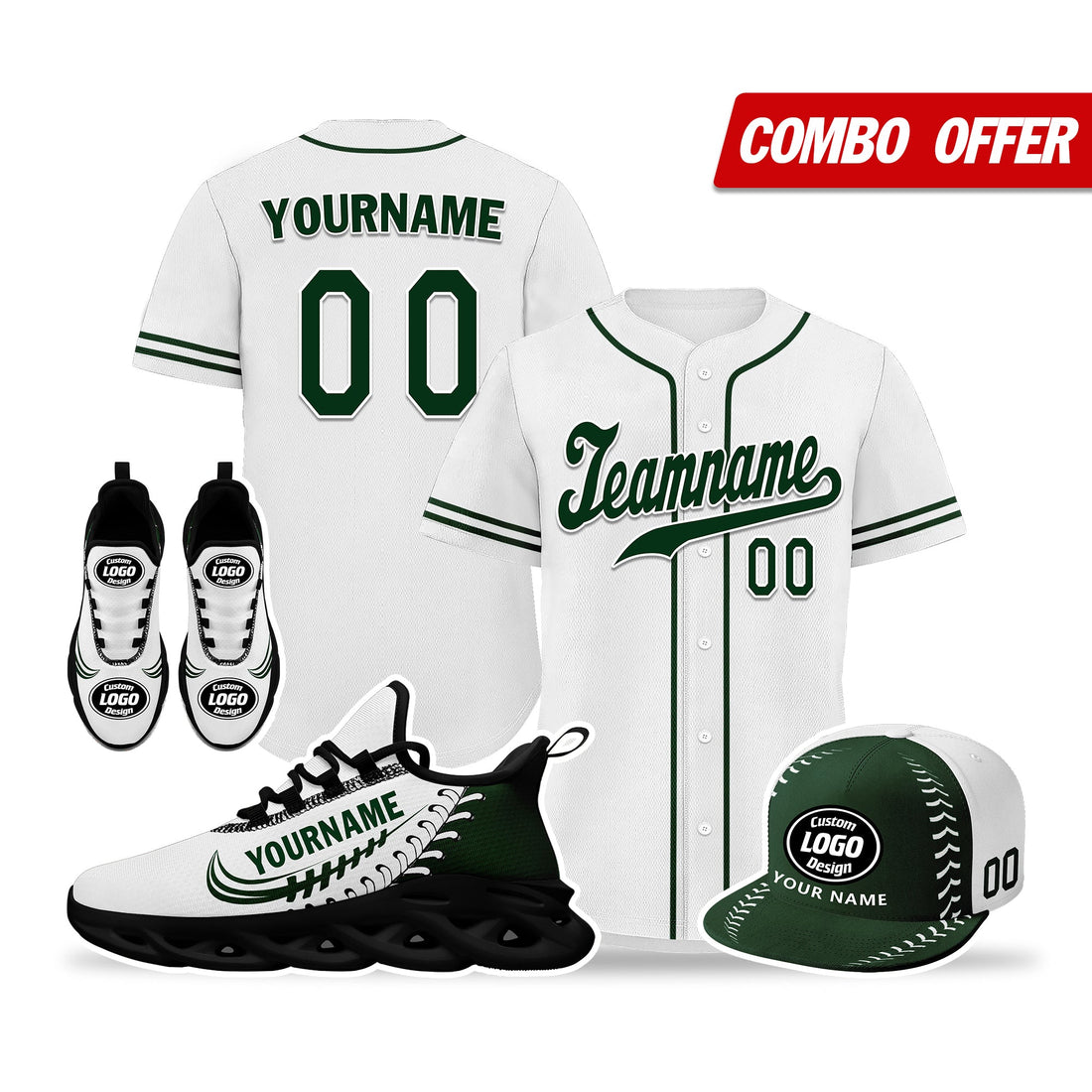 Custom White Jersey MaxSoul Shoes and Hat Combo Offer Personalized ZH-bd0b00e0-a7