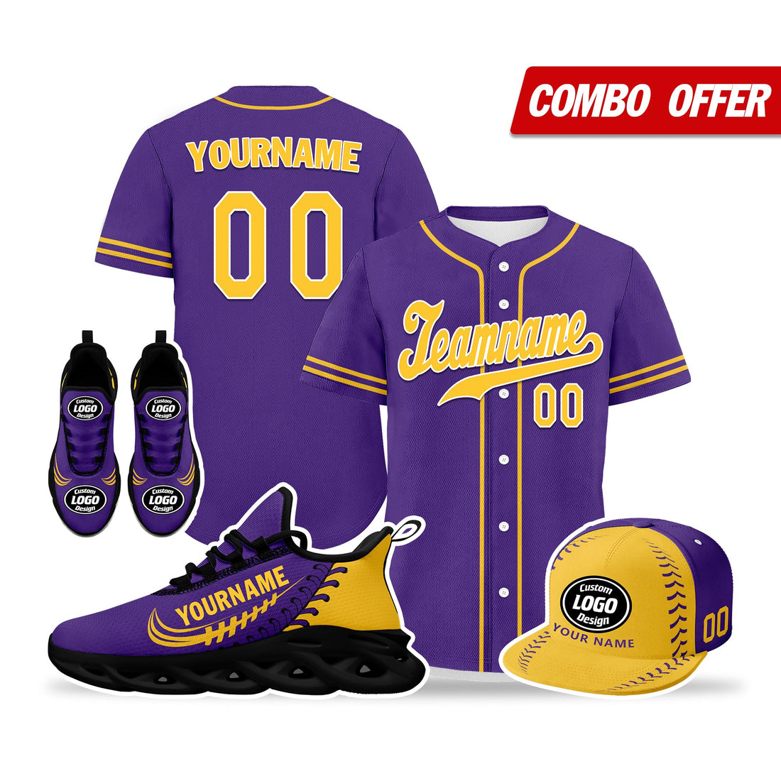 Custom Purple Jersey MaxSoul Shoes and Hat Combo Offer Personalized ZH-bd0b00e0-bb