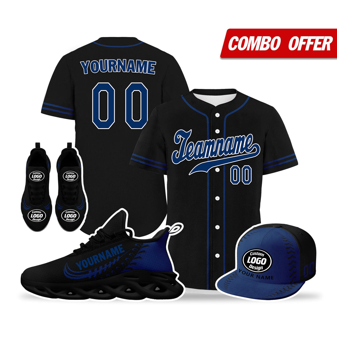 Custom Black Jersey MaxSoul Shoes and Hat Combo Offer Personalized ZH-bd0b00e0-bd