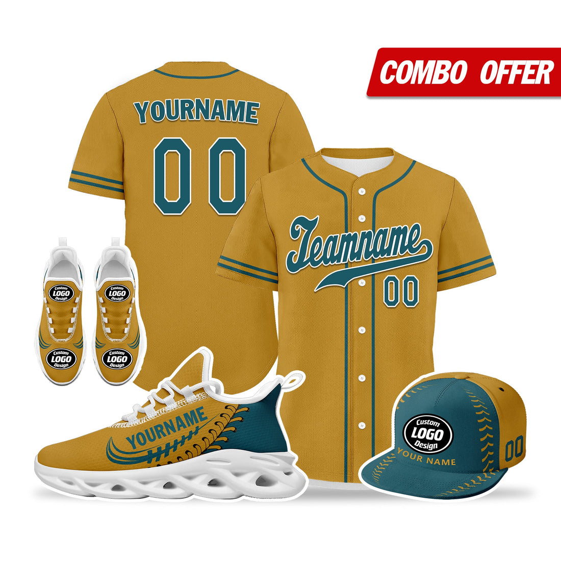 Unique Gift,Custom Yellow Jersey MaxSoul Shoes and Hat Combo Offer Personalized ZH-bd0b00e0-b