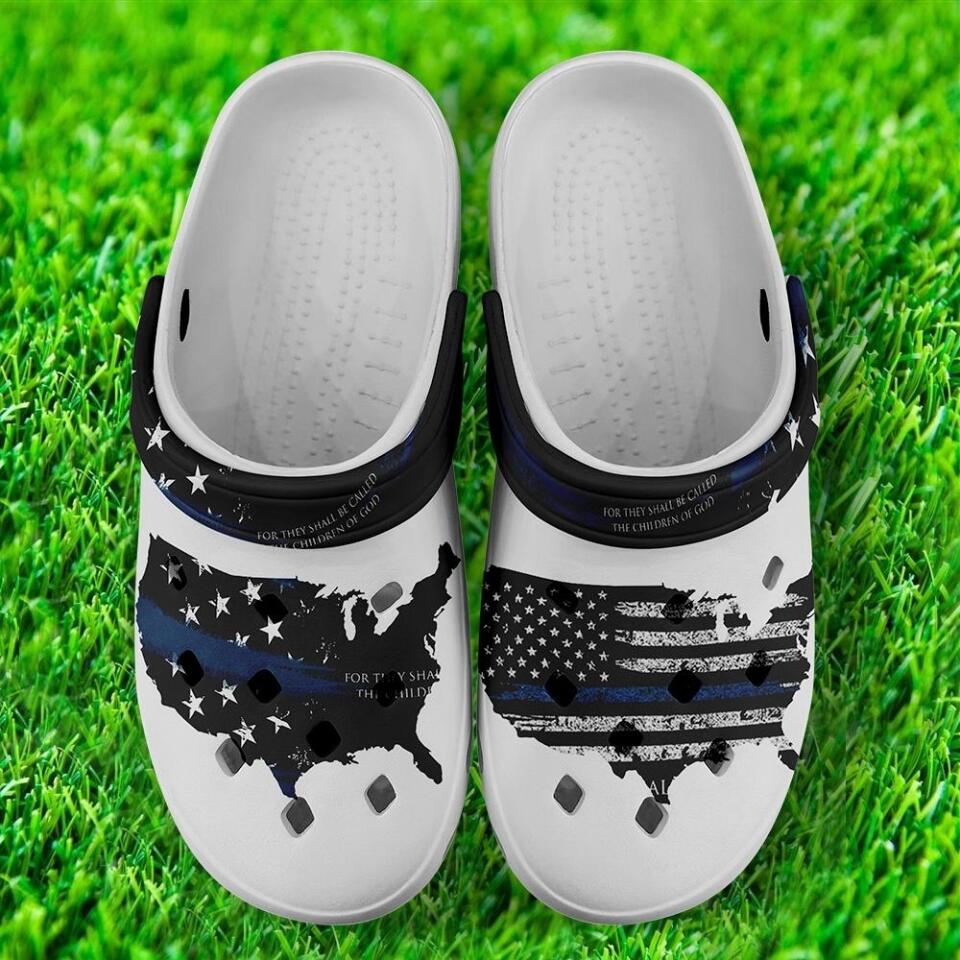 Custom corporate gifts, custom company gifts Custom Clogs Shoes, American Flag for Clog Shoes, Printed Shoes Clogs-B06005