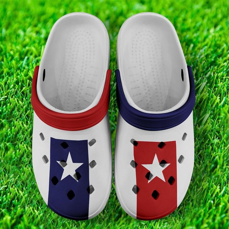 Corporate Gifting Platform, custom business gifts Custom Clogs Shoes, American Flag for Clog Shoes, Printed Shoes Clogs-B06007