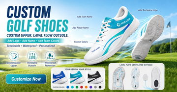 Laval Flow Golf Shoes — Rocket-Inspired Airflow for Cooler, Drier, Customized Golf Performance.