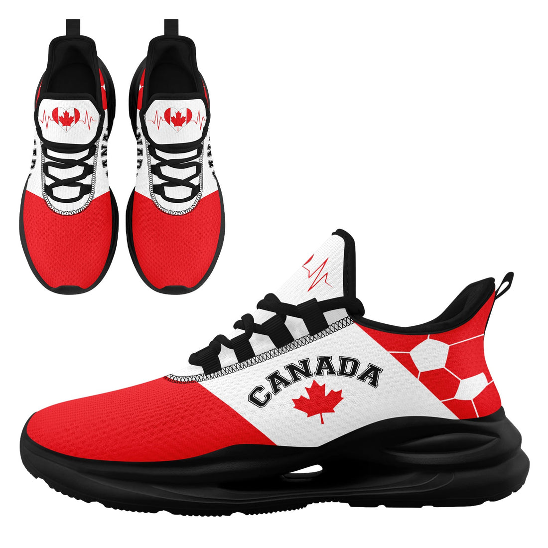 Custom 2026 World Cup Canada Sneakers DIY Country Flag Running Shoes Lightweight Sport Shoes Gift for Football Fans Personalized Team Name and Logo FN079-F023063-3